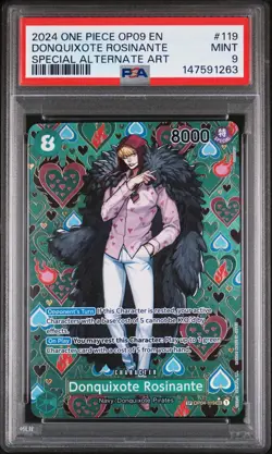 2024 ONE PIECE OP09-EMPERORS IN THE NEW WORLD #119 DONQUIXOTE ROSINANTE PSA 9 - Image 1