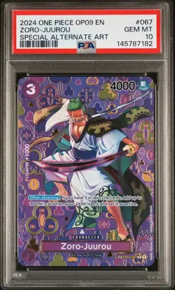 2024 ONE PIECE OP09-EMPERORS IN THE NEW WORLD #067 ZORO-JUUROU PSA 10 - Image 1