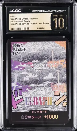 2025 ONE PIECE JPN PROMO ONE PIECE DAY '25 ADMISSION BONUS DON!! CGC 10 PRISTINE - Image 1