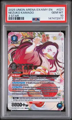 2025 UNION ARENA UEX05BT/KMY DEMON SLAYER: 3 STAR #021 NEZUKO KAMADO PSA 10 - Image 1