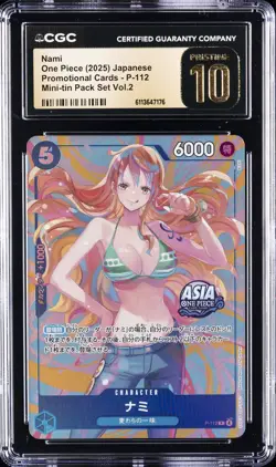 2025 ONE PIECE JAPANESE PROMO CARDS MINI-TIN PACK SET VOL.2 NAMI CGC 10 PRISTINE - Image 1