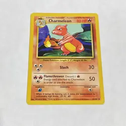 CHARMELEON #24/102 UNCOMMON UNLIMITED BASE SET POKEMON CARD - Image 1