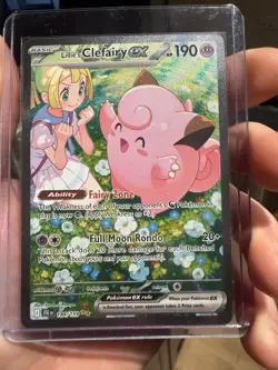 Pokemon TCG Lillie's Clefairy EX Journey Together Sir Card 184/159 NM Condition - Image 1
