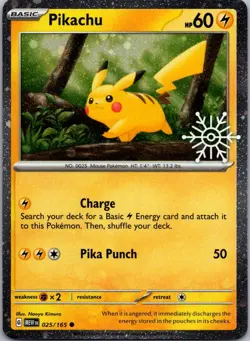 Pikachu - (Holiday Calendar) Common Miscellaneous Cards & Products 025/165 NM - Image 1