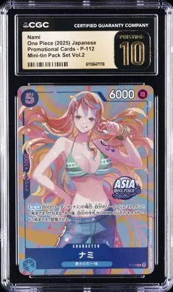 2025 ONE PIECE JAPANESE PROMO CARDS MINI-TIN PACK SET VOL.2 NAMI CGC 10 PRISTINE - Image 1