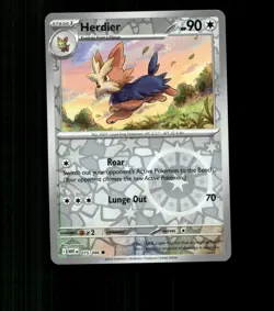 Herdier – 075/086 – White Flare – Reverse Holo – Near Mint - Pokemon Card TCG - Image 1