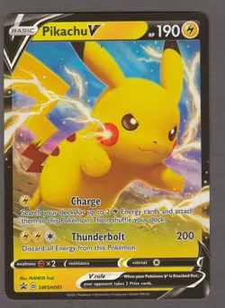 Pikachu V SWSH061 Black Star Promo Ultra Rare Holo Foil Pokemon Card NM - Image 1