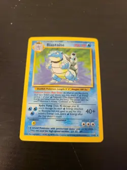 Blastoise Base Set 1999 Unlimited Rare Holo Pokemon Card 2/102 EX - Image 1