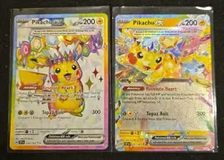Surging Sparks Rare PIKACHU EX #57 & #219 2-Card Lot Near Mint Nm+ Pokemon TcG - Image 1