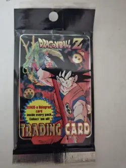 Dragon ball z trading cards series 1 Four booster packs 1996 new sealed Vintage! - Image 1