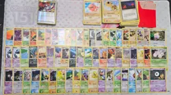 semi vintage pokemon card lot MP/DMG Holos and rares,c,un 200+ - Image 4