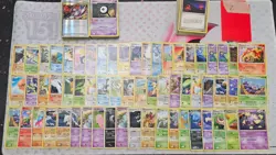 semi vintage pokemon card lot MP/DMG Holos and rares,c,un 200+ - Image 5