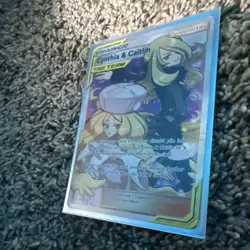 Pokemon Cynthia & Caitlin TAG TEAM Trainer Full Art Holo Card - Image 2