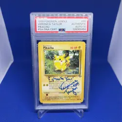 1999 Pokemon Jungle Pikachu #60 Veronica Taylor Signed Card PSA/DNA 10 Autograph - Image 1