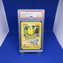 1999 Pokemon Jungle Pikachu #60 Veronica Taylor Signed Card PSA/DNA 10 Autograph - Image 5