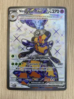 Vespiquen ex 212/197 - Secret Rare Holo Full Art - Pokemon Card - NM - 1¢ start! - Image 1