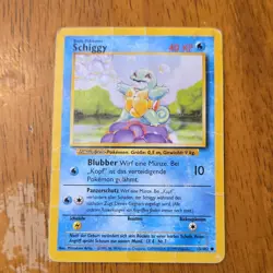 Pokemon Schiggy Base Set 63/102 German Common 40 HP Wizards Card - Image 1