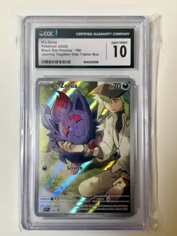N's Zorua 189 Sv: Scarlet & Violet Black Star Promo Card Holo CGC 10 - Image 1