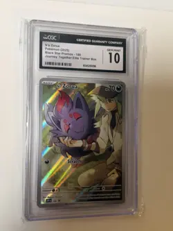 N's Zorua 189 Sv: Scarlet & Violet Black Star Promo Card Holo CGC 10 - Image 2