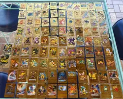 Pokemon Gold Cards(101) – Gold Foil Novelty Cards – Pikachu, Charizard, VMAX - Image 1