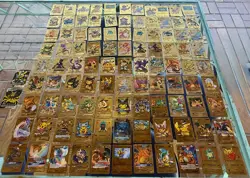 Pokemon Gold Cards(101) – Gold Foil Novelty Cards – Pikachu, Charizard, VMAX - Image 2