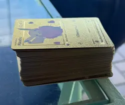 Pokemon Gold Cards(101) – Gold Foil Novelty Cards – Pikachu, Charizard, VMAX - Image 3