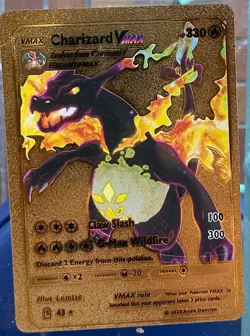 Pokemon Gold Cards(101) – Gold Foil Novelty Cards – Pikachu, Charizard, VMAX - Image 5