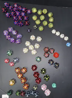 MTG Magic the Gathering 20 Sided Dice D20 Spindown Life Counter x87 Old Sets - Image 1