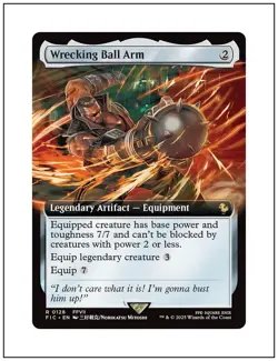 1x Wrecking Ball Arm, Extended Art, Magic the Gathering MTG NM - Image 1