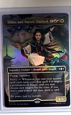 MTG Magic The Gathering TDC Dragonstorm Commander Foil Shiko and Narset Unified - Image 1