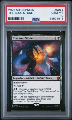 2025 MAGIC: THE GATHERING MARVEL'S SPIDER-MAN #0066 THE SOUL STONE PSA 10 - Image 1