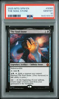 2025 MAGIC: THE GATHERING MARVEL'S SPIDER-MAN #0066 THE SOUL STONE PSA 10 - Image 1