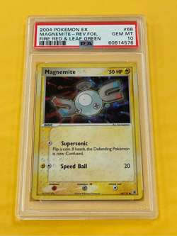 2004 Pokemon EX Fire Red Leaf Green Magnemite Reverse Holo Foil #68/112 PSA 10 - Image 1