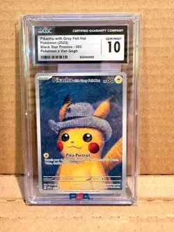 Pikachu with Grey Felt Hat (Pokemon x Van Gogh collaboration) CGC 10 Gem Mint - Image 1