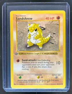 1999 Pokemon 1st Edition Sandshrew #62/102 - Image 1