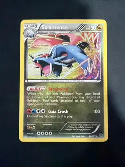 SALAMENCE 2013 POKEMON BLACK & WHITE PLASMA BLAST RARE HOLO 64/101 Q0107 - Image 1