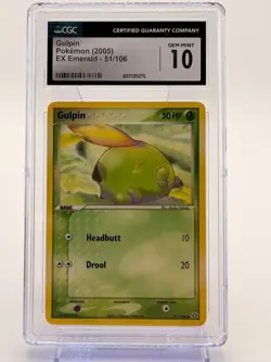 Gulpin Pokemon (2005) EX Emerald - 51/106 Gem Mint 10 - Image 1