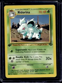 1999 Pokemon Jungle 1st Edition Nidorina #40/64 - Image 1