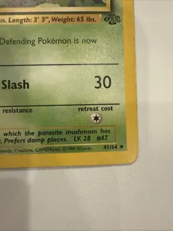 1999 Pokemon Jungle 1st Edition Parasect - Image 4