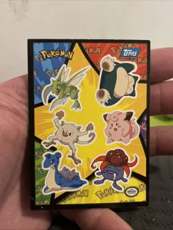 1999 Topps Blue Pokemon Movie Edition Sticker Snorlax Scyther Lapras Clefairy - Image 1