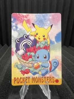 Pokemon Vintage Pocket Monsters Vending HOLO Prism Sticker Bandai 1999 Nintendo - Image 2