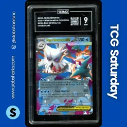 2025 POKEMON MEGA EVOLUTION #036/132 ABOMASNOW EX DOUBLE RARE TAG 9 - Image 1