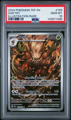 2024 POKEMON TEF EN-TEMPORAL FORCES ILLUSTRATION RARE #163 SHIFTRY PSA 10 - Image 1