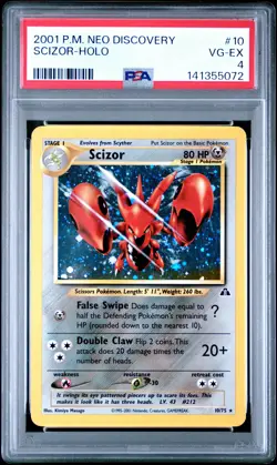 2001 POKEMON NEO DISCOVERY #10 SCIZOR-HOLO PSA 4 - Image 1