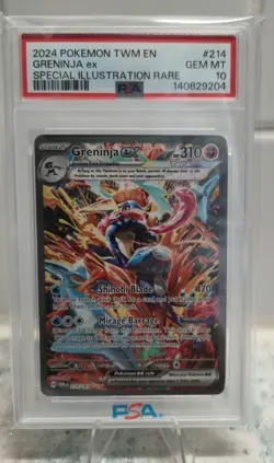 2024 POKEMON TWM EN-TWILIGHT MASQUERADE #214 GRENINJA EX PSA 10 - Image 1