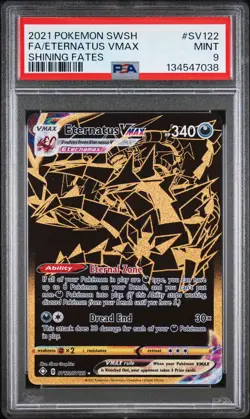 2021 POKEMON SWORD & SHIELD SHINING FATES #SV122 FULL ART/ETERNATUS VMAX PSA 9 - Image 1