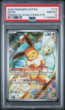 2025 POKEMON SVP EN-SV BLACK STAR PROMO #173 EEVEE PSA 10 - Image 1