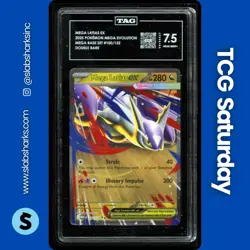2025 POKEMON MEGA EVOLUTION #100/132 LATIAS EX DOUBLE RARE TAG 7.5 - Image 1
