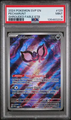 2024 POKEMON SVP EN-SV BLACK STAR PROMO #129 PECHARUNT PSA 9 - Image 1
