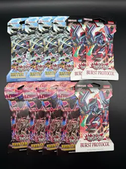 Lot of (11) Yu-Gi-Oh Justice Hunters Burst Proto Phantom Sleeved Booster Pack - Image 1